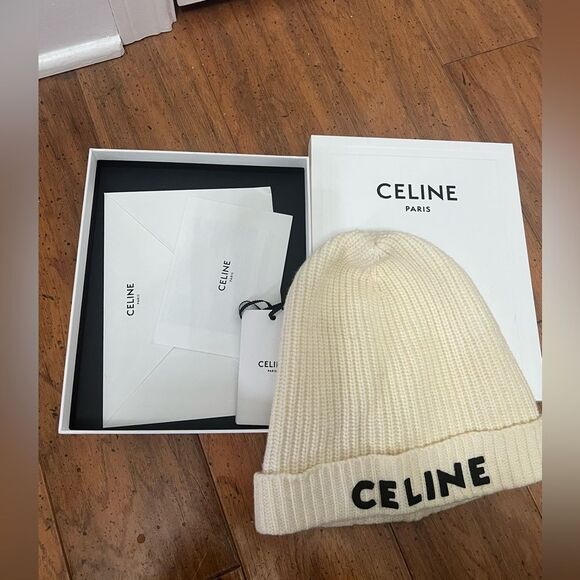 Celine wool beanie winter fall hat cap - Picture 2 of 14